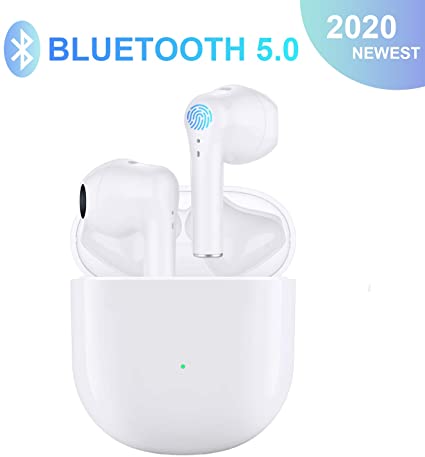 Bluetooth 5.0 Headphones Wireless Earbuds 3D Stereo Headphones with Fast Charging Case,Auto Pairing in-Ear Ear Buds IPX5 Waterproof Mini Sports Earphones for iPhone/Android/Samsung