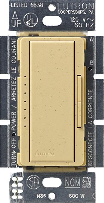Lutron Maestro C.L Dimmer Switch for Dimmable LED, Halogen & Incandescent Bulbs, Single-Pole or Multi-Location, MACL-153M-GS, Goldstone