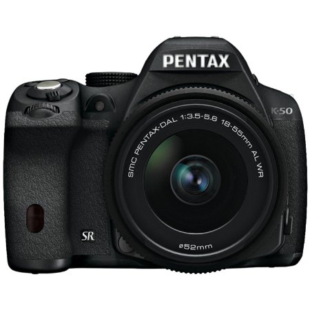 Pentax K-50 16MP Digital SLR Camera Kit with DA L 18-55mm WR f3.5-5.6 Lens (Black)