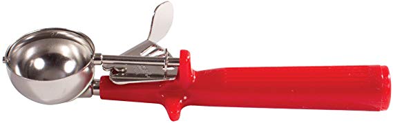 Winco Ice Cream Disher with Red Handle, Size 24