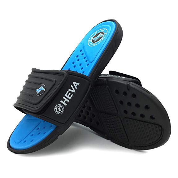 FUNKYMONKEY Men's Fashion Slide Sandals Adjustable Slipper