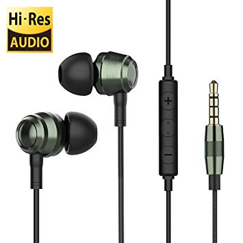 Wired Earbuds, Langsdom In-Ear Headphones HiFi Two Drivers Hybrid(1 Balanced Armature   1 Dynamic), Lightweight and Comfortable In-Ear Noise Isolating Earphones with Mic, Dynamic High Fidelity Earbuds Built-in Volume Control for Windows,Phone,Android etc(AM100,Black)