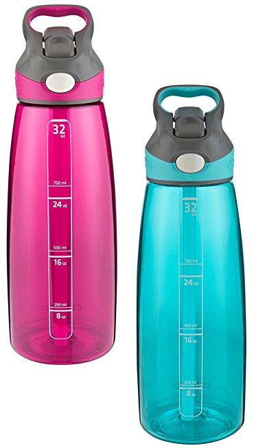 Contigo Addison Autospout 32 oz. Water Bottles (Scuba and Very Berry, 32 oz)