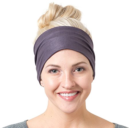Yoga Headbands for Women - Wide Non Slip Design for Running Workout and Fitness by RiptGear