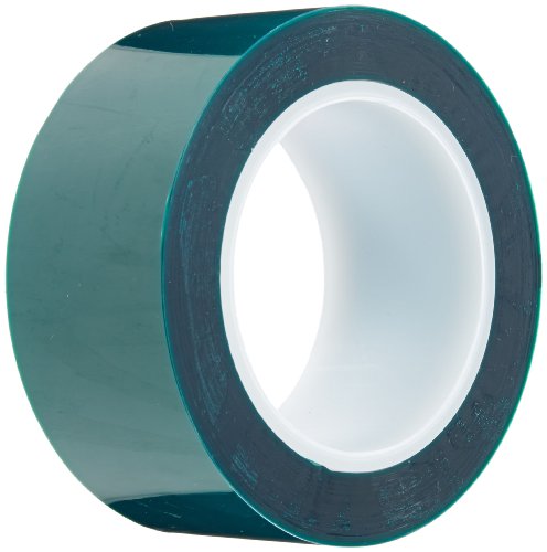 Maxi 248 Polyester/Silicone Single Coated Splicing Tape, 3.3 mil Thick, 72 yds Length, 2" Width, Green