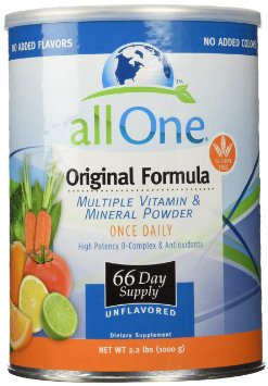 All One Powder Multiple Vitamins & Minerals, Original Formula, 2.2-Pound Can