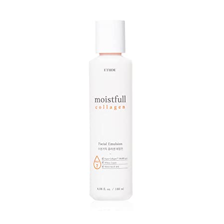 ETUDE Moistfull Collagen Emulsion 180ml (6.08 fl. oz) 21AD| The Small Particles of the Super Collagen Water makes Skin full of Moisture and Vitality | Korean Skin Care…