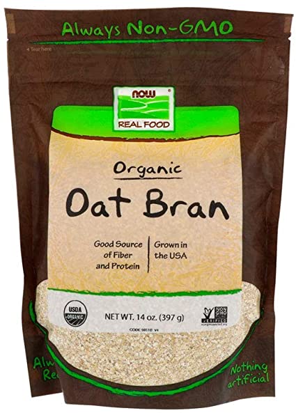 Now Food OAT BRAN ORGANIC, 14 OZ