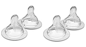 MAM Bottle Nipples Fast Flow Nipple Level 3, for 4  Months, SkinSoft Silicone Nipples for Baby Bottles, Fits All MAM Bottles, 4 Pack