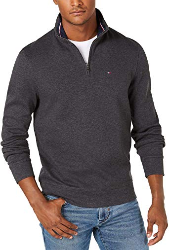 Tommy Hilfiger Men's 1/4 Zip Mockneck Sweatshirt