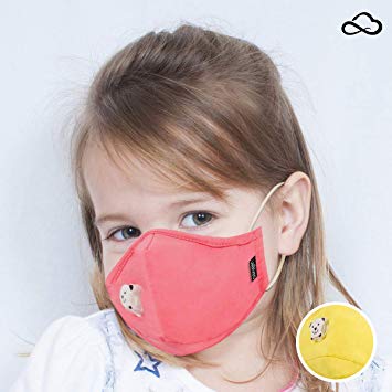 Fashion Washable Cotton Face Mask for Child Cute Smart Mask (Pink) Reusable