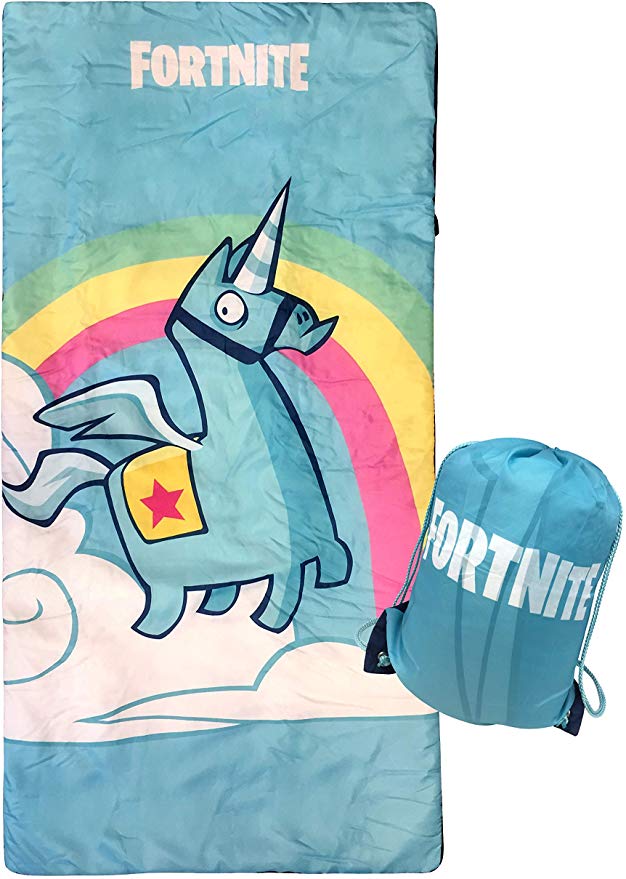 Jay Franco Fortnite Brite Unicorn Slumber Sack - Cozy & Warm Kids Lightweight Slumber Bag/Sleeping Bag (Official Fornite Product)