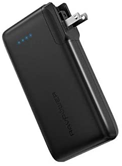 Portable Charger 10000 RAVPower 10000mAh Power Bank and 2-in-1 Wall Charger, Capacity with AC Plug, Dual iSmart 2.0 USB Ports, 3.4A Max Output for iPhone 11 and More