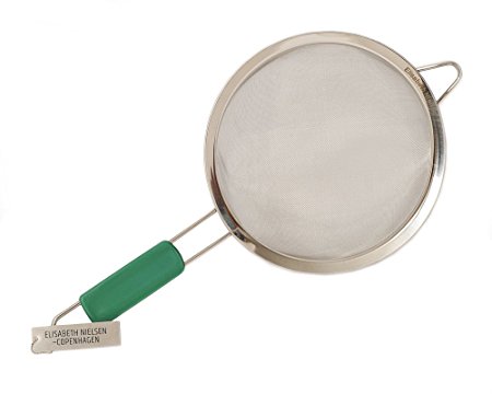 Elisabeth Nielsen Fine Mesh Strainer with Handle, Stainless Steel. Use as Pasta Strainer, Flour Sifter, for Amaranth, Quinoa Strainer, Matcha Sifter, Wide Gentle Handles