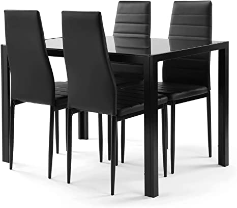 Meihua Kitchen Table and Chairs for 4 Dining Table Set for Small Space