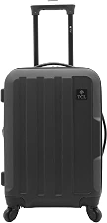 Travelers Club Expandable Spinner Hardside Luggage Set, Black, 20-Inch