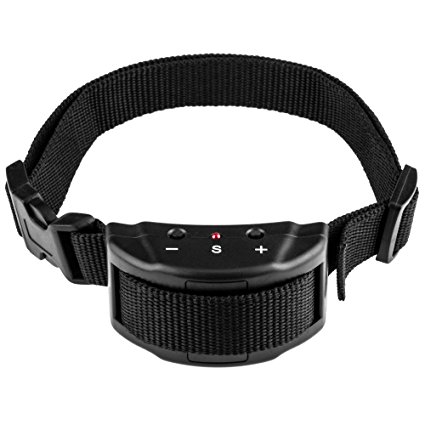 Zacro DC331 Dog No Bark Collar for Bark Control with 7 Levels Adjustable Sensitivity Control, Electric Anti Bark Shock Collar for 15-120 Pounds Large and Medium Dogs, No Harm Warning Beep and Shock