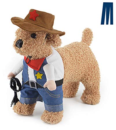 Mikayoo Pet Dog Cat Halloween Costumes,The Cowboy Party Christmas Special Events Costume,West Cowboy Uniform Hat,Funny Pet Cowboy Outfit Clothing Dog cat