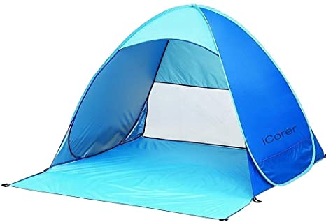 iCorer Automatic Pop Up Instant Portable Outdoors Quick Cabana Beach Tent Sun Shelter