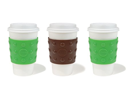 Fusionbrands Cupcooley 3 Pack-reusable Silicone Cup Cozy