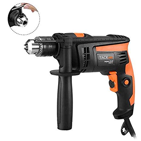 Hammer Drill, Tacklife 1/2In. 2800rpm Dual Drills Mode, Variable Speed Trigger, 360° Reversible Handle, Speed Setting Knob for Concrete, Wood, Steel, Masonry - PID01A