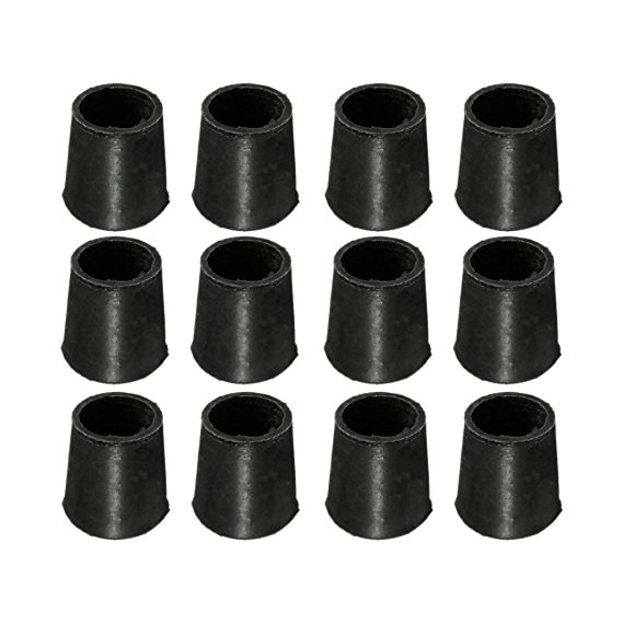 protector chair Ferrule - TOOGOO(R) black anti scratch Small-Large Rubber Ferrule floor protector chair feet leg capdiameter :16Mm(5/8") Quantity::12Pcs