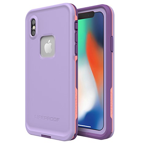 Lifeproof FRĒ SERIES Waterproof Case for iPhone X (ONLY) - Retail Packaging - CHAKRA (ROSE/FUSION CORAL/ROYAL LILAC)