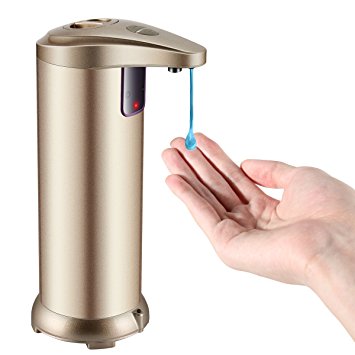 Soap Dispenser Poscoverge 280ML Stainless Steel Automatic Soap Dispenser IR Infrared Motion Sensor Hand Free Soap Dispenser for Kitchen and Bathroom