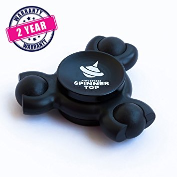 First Multi Spinner in the World - Anti-Stress Spinner Top - Fidget Spinner Prime - Exclusive Quality Fidget Toys Transformer (Black)