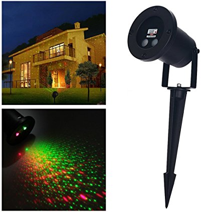 Firefly Light Projector Ecolighting Dynamic Dual Laser Landscape Projector Light for Garden/tree/outdoor Wall Decoration and Christmas Holiday Decoration,red & Green, 3 years warranty