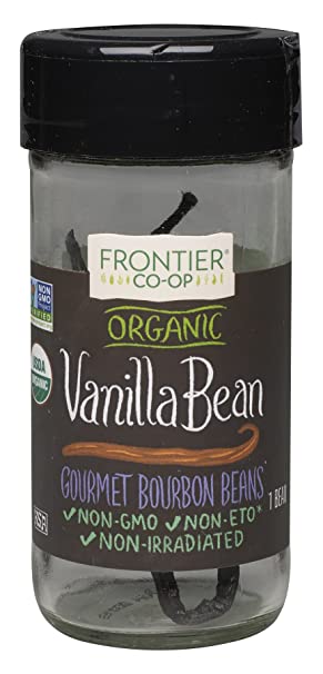 Frontier whole vanilla bean organic, 1 bean