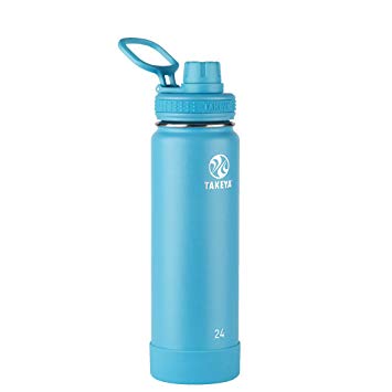 Takeya 51188 Actives Insulated Stainless Steel Bottle w/Spout Lid, 24 oz, Surf