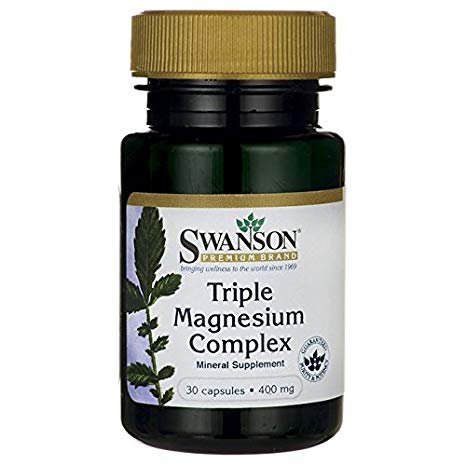 Swanson Triple Magnesium Complex 400 Milligrams 30 Capsules