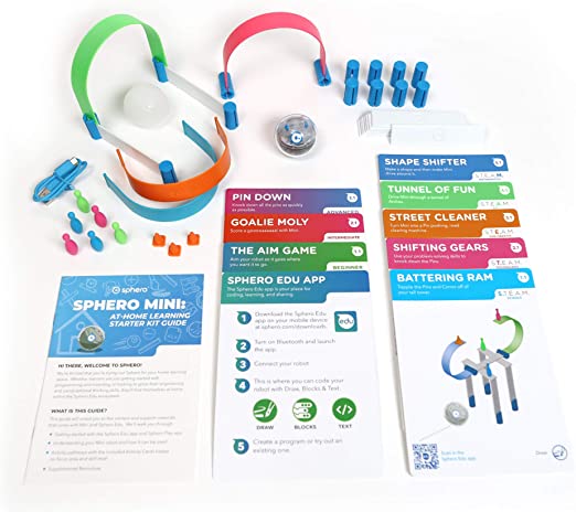 Sphero Mini at-Home Learning Starter Kit - Coding Kit for Kids - Learn Coding, Computer Science & STEAM - Ages 8 and Up