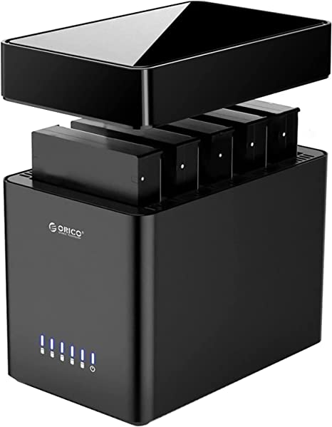 ORICO 5Bay Hard Drive Enclosure USB3.0 to SATA 3.5inch Enclosure Magnetic Tool-Free External HDD SSD Enclosure Storage Case Built-in Fan for Data Backup, NAS Expansion Up to 80TB(5x16) - DS500U3