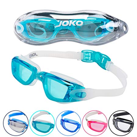 JOKO Swimming Goggles with Anti-Fog Layer & UV Protection. Comfortable, Watertight PC Lenses with 180° Clear Vision. Quick Adjust Strap System. Suitable For Adults, Men, Women & Teenagers.