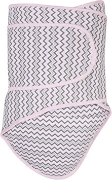 Miracle Blanket Swaddle, Chevrons with Pink Trim