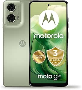 Motorola Moto g24, 4/128, España, Pantalla HD  6,56" y 90 Hz, Cámara Dual 50 MP   2MP, Dolby Atmos, Android 14, batería 5000 mAh con TurboPower 15W, Dual SIM, Incluye Funda y Cargador