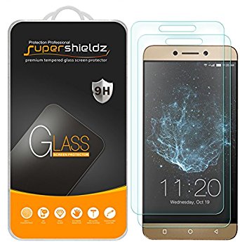 [2-Pack] Supershieldz for LeEco Le S3 Tempered Glass Screen Protector, Anti-Scratch, Anti-Fingerprint, Bubble Free, Lifetime Replacement Warranty