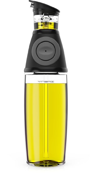 Vremi High Precision No Drip Oil BottlePress and Measure Glass Dispenser 17 oz