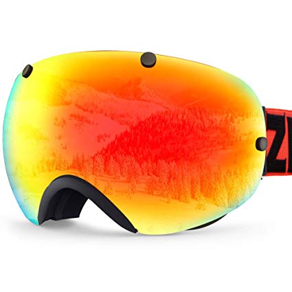 Zionor XA Ski Snowboard Snow Goggles for Men Women Anti-fog UV Protection Spherical Dual Lens Design