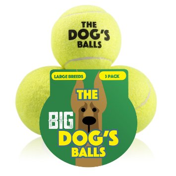 The Dog's Balls - Dog Tennis Balls, S/M/L Sizes, Many Colors, Premium, Strong Dog Toy for Dog Training, Play, Exercise & Fetch, Fits Chuckit Launchers, No Squeakers, the King Kong of Dog Balls - Woof