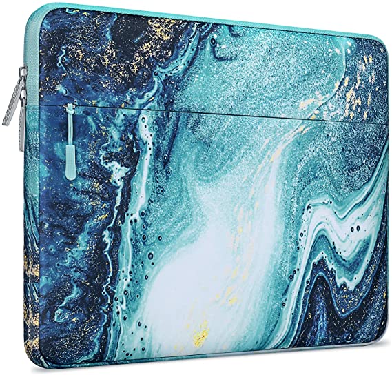 MOSISO Laptop Sleeve Compatible with 13-13.3 inch MacBook Pro, MacBook Air, Notebook Computer, Polyester Horizontal Creative Wave Marble Bag