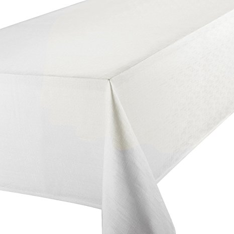 Premier 52 x 90-inch Linen Look Oblong Tablecloth, White