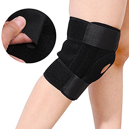 Knee Brace,Smaier Breathable Neoprene Knee Support With Open Patella - Fully Adjustable - One Size