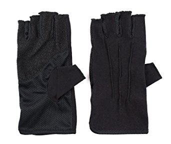 Mens Sunblock Fingerless Gloves Summer UV Protection Driving Cotton Gloves