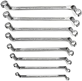Stahlwille SF20/8 Offset Double-Ended Ring Spanner Set, Metric, 8 Pieces