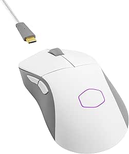 Cooler Master MM731 RGB-LED Ultralight 59g Hybrid Wireless Gaming Mouse - 19K DPI PAW3370 Optical Sensor, 70 Million Click Optical Switches, MasterPlus  (38K DPI, PC only), Ergonomic - Matte White