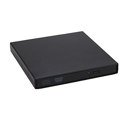 LeeKooLuu External Optical Drive USB 2.0 DVD-R Combo CD-RW Player For Mac Macbook Pro/ Air iMac Laptop Desktops, Notebooks Plug and Play,Install Driver by itself (Black)