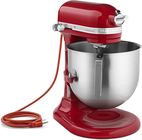 KitchenAid KSM8990ER 8-Quart Commercial Countertop Mixer, 10-Speed, Gear-Driven, Empire Red